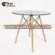 made in china best price new design coffee standing meeting dining room cafe modern round glass table for sale