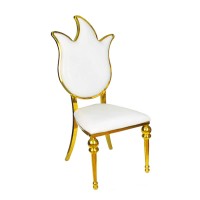 Luxury Gold Leaf Shape Event Dinning Chairs Wedding