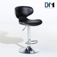 Amazon  high Modern Adjustable Swivel Frame Rubber Ring  PU synthetic Leather Bar Stool chair