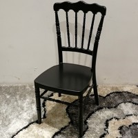 Stackable napoleon wedding chairs black