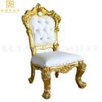 New luxury gold bride and groom chairs wedding royal cheap wooden king throne chair