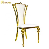 Hot Selling Event Style Hotel Banquet PU leather whiteChair Stainless Steel Chair wedding chair