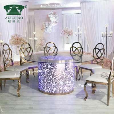 Hot modern illuminated light up led wedding table glowing led table