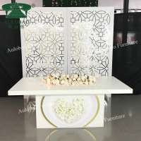 wedding furniture event used illuminate wedding PVC metal led table with led light