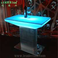 LED illuminated table waterproof colorful led bar table high quality led table with flash light